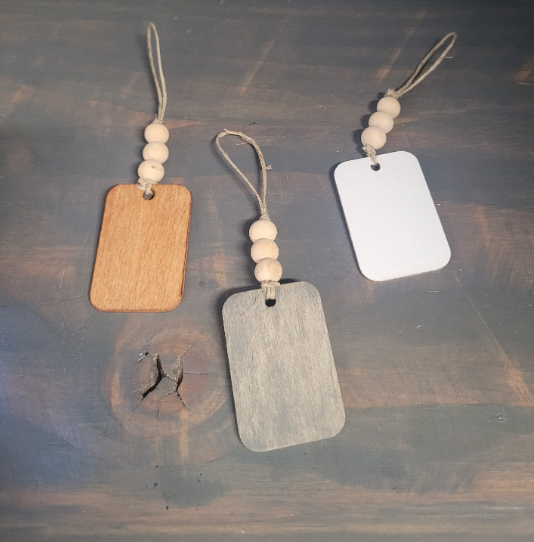 100 Pcs Unfinished Wood Pieces Rectangle-Shaped (2” x 1.3”)