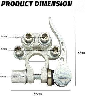 Brand New! 2pcs Car Battery Terminal Connector Clamp Quick Adjust