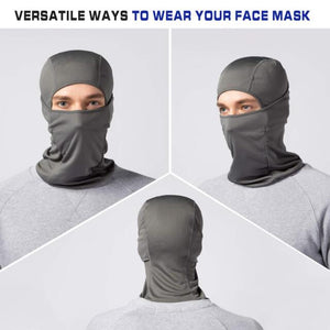 Balaclava Face Mask UV Protection Ski Sun Hood Tactical Masks for Men Women Gray