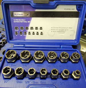 13 Pcs Impact Bolt & Nut Remove Extractor Tool Set with Case