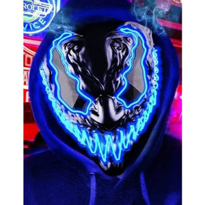 💯SALE❗️❗️ Halloween Neon LED Light Up Mask Cosplay Costume BRAND NEW!💯