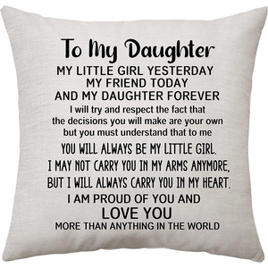 Daughter Gifts from Mom Dad Pillow Cushion Covers
