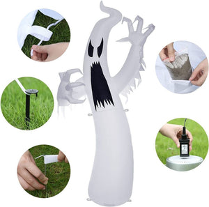 12 Ft Giant Halloween Inflatable Ghost, Blow Up Halloween Decorations Built-in LED