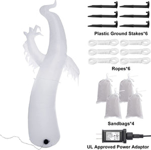 12 Ft Giant Halloween Inflatable Ghost, Blow Up Halloween Decorations Built-in LED