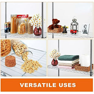 62Lbs 2PACK 5-Tier Multifunctional Metal Shelf,metal shelving unit Organizer, with Big Wheels
