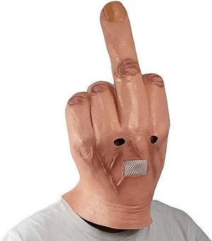 Halloween Creepy Fingers Mask Novelty Middle Finger Party Cosplay Costume Latex Headgear