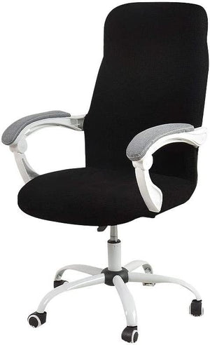 Medium-Black-Stretchable Water Resistant Office Chair Cover