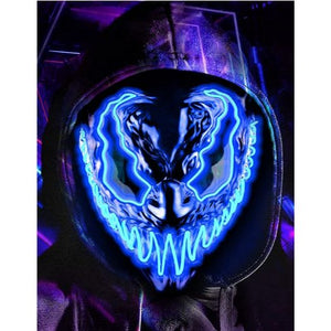 💯SALE❗️❗️ Halloween Neon LED Light Up Mask Cosplay Costume BRAND NEW!💯
