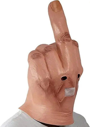 Halloween Creepy Fingers Mask Novelty Middle Finger Party Cosplay Costume Latex Headgear
