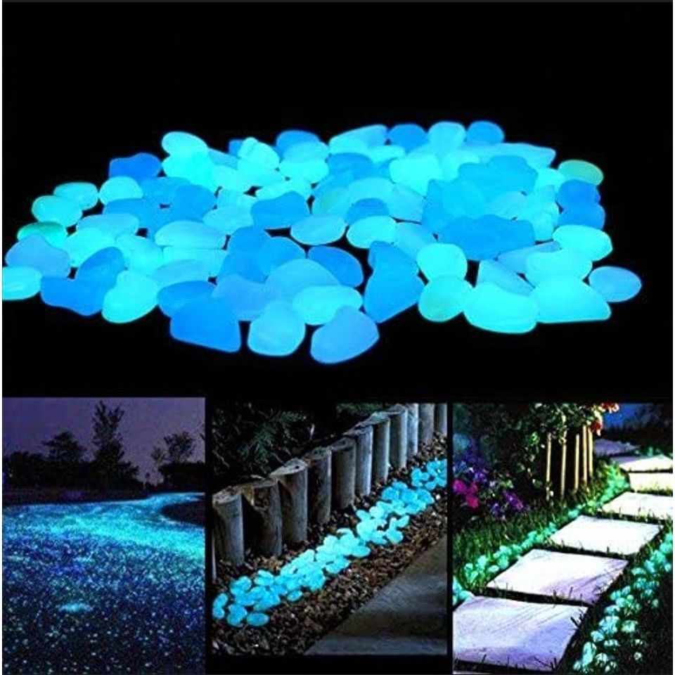 100pcs Glow in The Dark Garden Pebbles