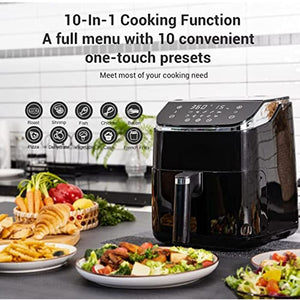 🔥11lbs 1500W 5.8Qt Large Air Fryers, 10-in-1 Digital Air Fryer Hot Oven Cooker, LED Touch Screen