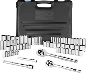 Brand New Socket Set with Pear Head Ratchet, Chrome 69 Pieces