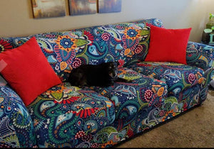 New Paisley Couch Cover with 3 Cushion Covers