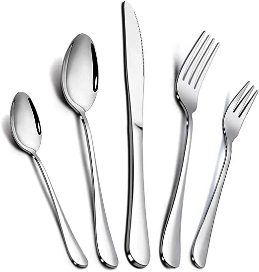 Silverware Set,20pcs Or 40pcs,Stainless Steel Cutlery Kitchen Utensil Set service for 4 or 8 people