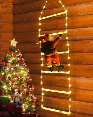 Christmas Decorative Ladder Lights with Santa Claus (2.5FT)