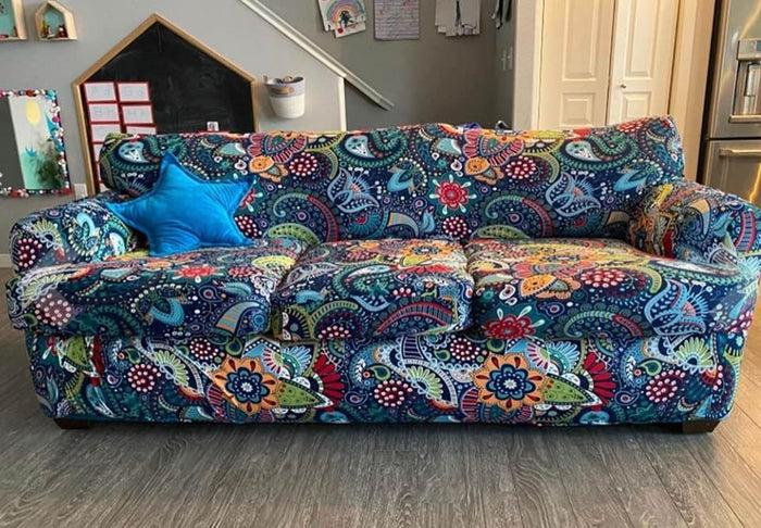 New Paisley Couch Cover with 3 Cushion Covers