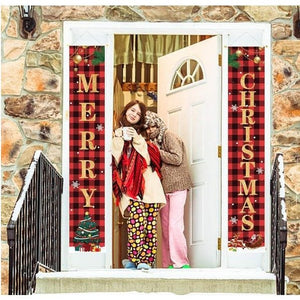 Christmas Decorations Merry Christmas Banner Decor Porch Sign Holiday Party Decor