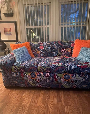 New Paisley Couch Cover with 3 Cushion Covers