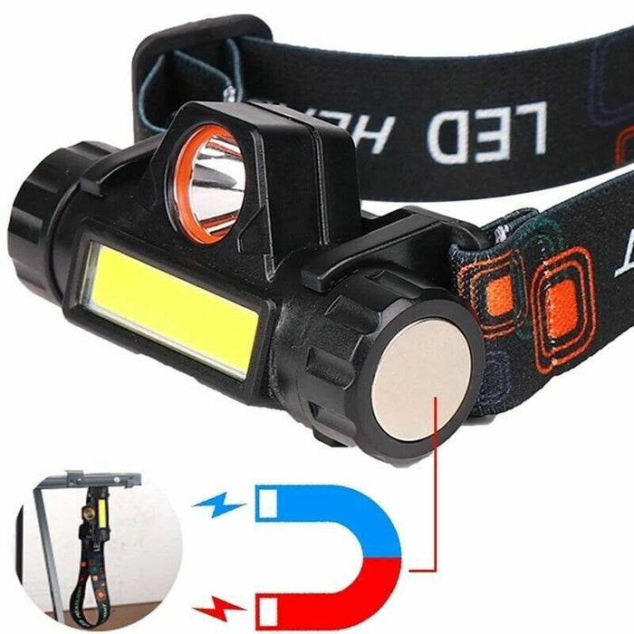 2 Pack USB Rechargeable Waterproof LED Headlamp Headlight