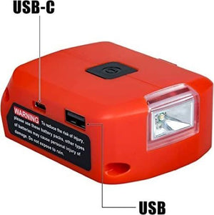 18v Battery Adapter for Milwaukee Power Source USB Charger