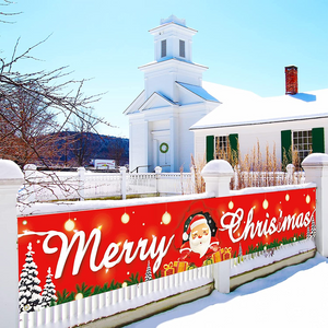 💥HOT!💥Merry Christmas Banner - Large Outdoor Christmas Home Decorations Xmas Yard Sign, 9.8x1.6 ft💥