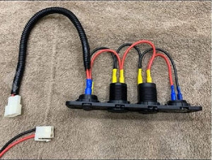 4 in 1 ON/OFF Charger Socket Panel USB Outlet & LED Voltmeter