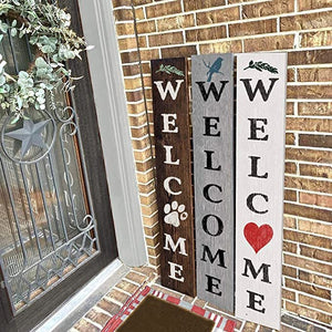 Large Welcome Wood Stencils Set Reusable Vertical Welcome Sign for Front Door & Porch Decor ❤New❤