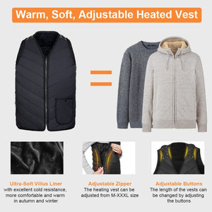 Unisex Heated Vest for Men women, Warming Jacket for Work Hunting motorcycle Fishing, Lightweight