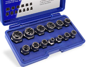 13 Pcs Impact Bolt & Nut Remove Extractor Tool Set with Case