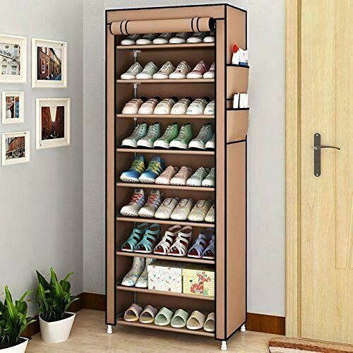 🧡 10 Layer Shoes Cabinet Storage Organiser Shoe Rack Space 🧡