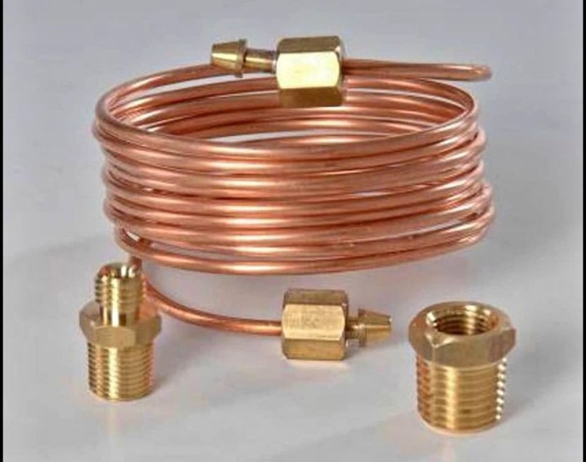 Stewart Warner OIL PRESSURE LINE GAUGE KIT COPPER 1/8" Diameter 6 ft.