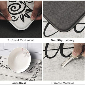 Set of 2 Anti Fatigue Kitchen Mat Non Slip Rug Runner Heavy Duty Mats 17"x48"+17"x28"