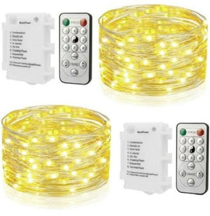 2pcs 16Feet Fairy Light Battery Operated with 8 Modes 50 LEDs