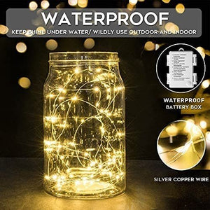 2pcs 16Feet Fairy Light Battery Operated with 8 Modes 50 LEDs