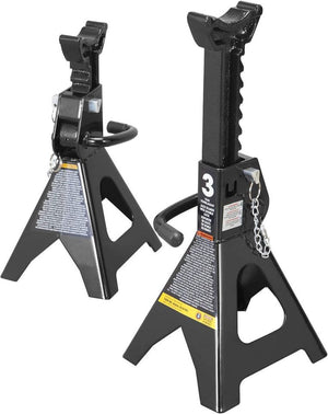 Steel Jack Stands: Double Locking, 3 Ton (6,000 lb)