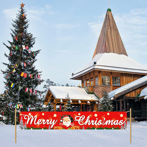 💥HOT!💥Merry Christmas Banner - Large Outdoor Christmas Home Decorations Xmas Yard Sign, 9.8x1.6 ft💥