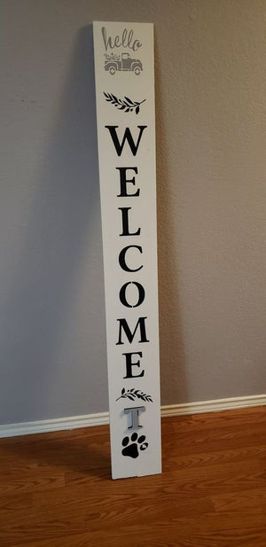 Large Welcome Wood Stencils Set Reusable Vertical Welcome Sign for Front Door & Porch Decor ❤New❤