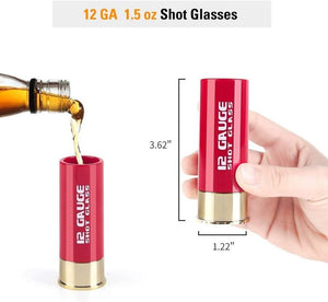 4 PACK 12 Gauge Shot Glasses