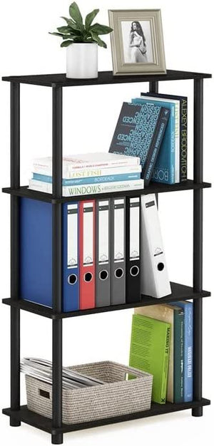 4-Tier Multipurpose Shelf Display Rack, Espresso & Black