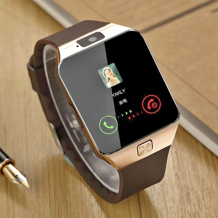 New 2022 Smart Watch works with any bluetooth Smartphone Android Samsung Or Iphone IOS- Gold