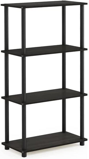 4-Tier Multipurpose Shelf Display Rack, Espresso & Black