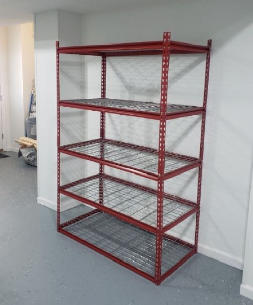 New! 5 Shelf Garage Rack Storage Organizer Heavy Duty 48"Wx24"Dx72"H Red