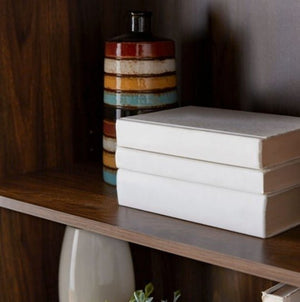 5 Tier Bookshelf Bookcase Home Office Display Shelves Rustic Storage Organizer