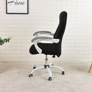 Medium-Black-Stretchable Water Resistant Office Chair Cover