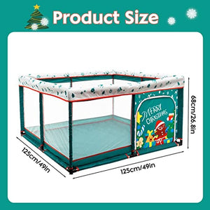 .5lbs Baby Game Fence Safety Activity Center with Anti slip Base /Green