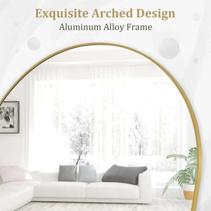 64"x21" Full Length Mirror Arch Floor Mirror for Bedroom, Dressing Room, Gold