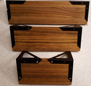 Set of 3 Solid Wood Floating Shelves