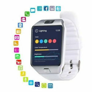 New 2022 Smart Watch works with any bluetooth Smartphone Android Samsung Or Iphone IOS- Gold