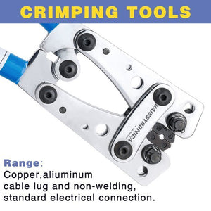 Cable Lug Crimping Tool for Heavy Duty Wire Lug Battery Terminal, Copper Lugs