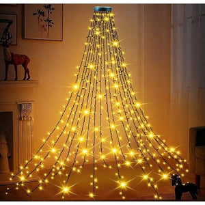 400 LEDs 5.75FT 16 Lines Christmas Fairy Lights with 8 Lighting Modes,Xmas Decoration
